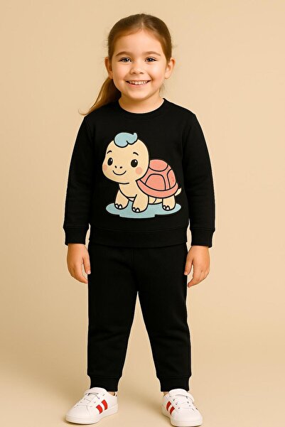 playwear Set de trening imprimat cu broasca țestoasă, pentru vârstele 3-4-5-6...