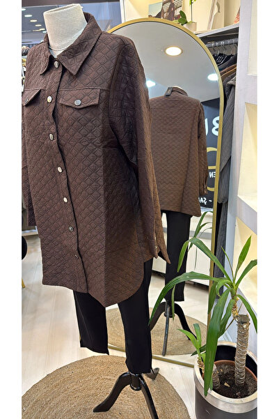 Invee Quilted Coffee Jacket 6827