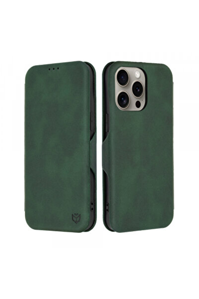 Apple Husa pentru iPhone 15 Pro Max, Techsuit, Safe Wallet Plus, Verde