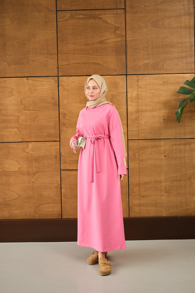 LOCCO Women's Arma Detail Dress Pink