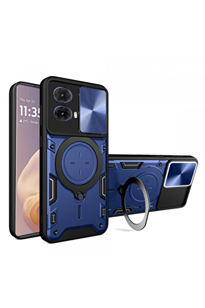 Motorola Θήκη Moto G85, Τεχνική στολή, CamGuard Pro, Μπλε