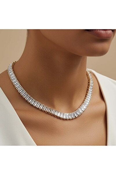 KEVSA Jewelry Colier din oțel inoxidabil cu model tenis 6mm – LPD1498