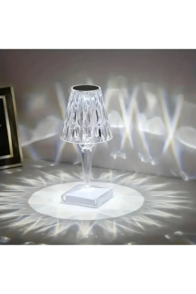 NEXTLY Λάμπα αφής από ακρυλικό κρύσταλλο - Ρυθμιζόμενη τρίχρωμη λυχνία LED, επαναφορτιζόμενη, εκλεπτυσμένη σχεδίαση