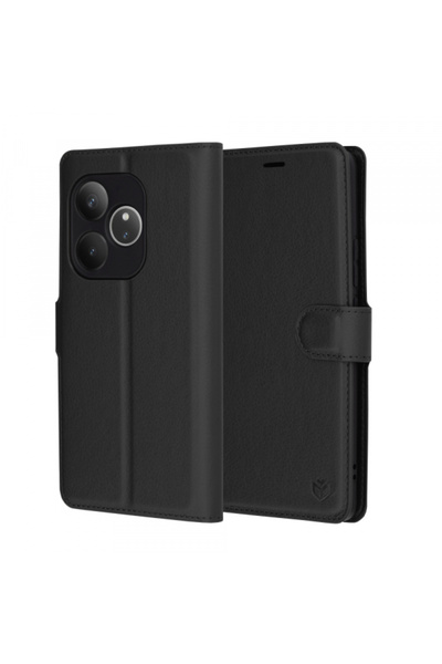 realme Husa pentru GT 6T / GT 6, Techsuit, Leather Folio, Neagra