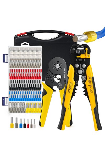 Onuvio Electrical Cable Crimping , Ferrules, Automatic 6-Jaw Self-Adjusting 0.25-10mm and 1900 Terminals