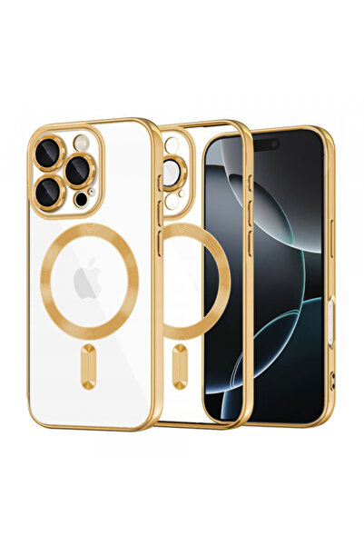Apple Husa MagSafe pentru iPhone 16 Pro, Techsuit, Luxury Crystal, Aurie