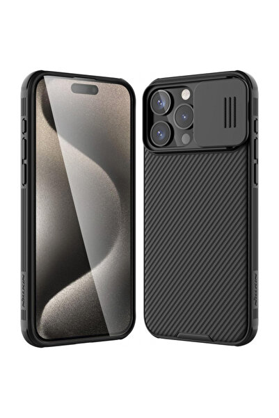 Apple Husa pentru iPhone 16 Pro, Nillkin, CamShield Pro, Neagra
