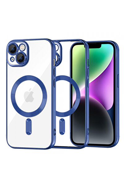 Apple Husa MagSafe pentru iPhone 14, Techsuit, Luxury Crystal, Albastra