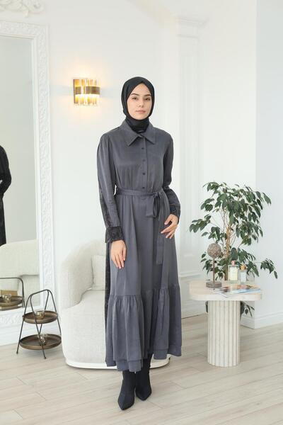 MissWhence Elbise Gri 38827