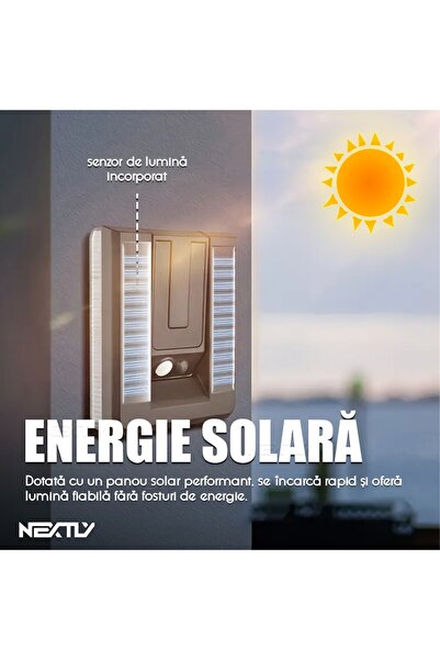 NEXTLY Solar-Powered Folding Outdoor Lamps Set - Motion Sensing, 3 Modes, Waterproof, 6 Pack