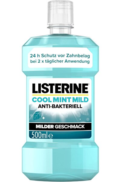 Listerine Cool Mint Mild (500 ml) Antibacterial Alcohol-Free Mouthwash