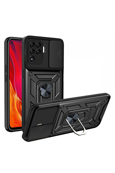 OPPO Husa pentru A94 / Reno5 Lite, Techsuit, CamShield, Neagra