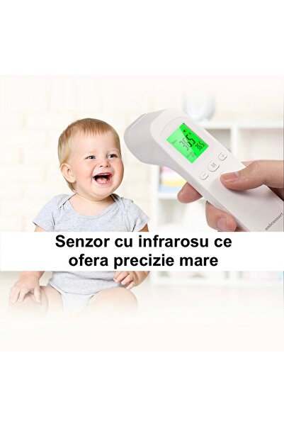 ambrasmart Ambrasmart non-contact digital thermometer, white, precise, hygienic measurement and clear LCD display