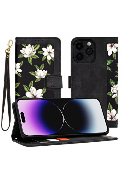 Apple Калъф за iPhone 14 Pro Max, Techsuit, FlipCraft, Черен