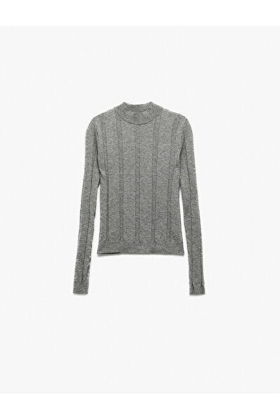 Koton High Collar Long Sleeve Knitwear Sweater