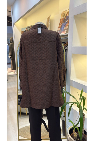 Invee Quilted Coffee Jacket 6827