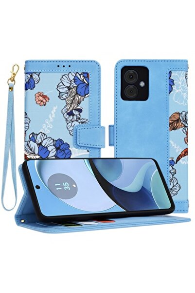 Stef's Cat Θήκη για Motorola Moto G14, FlipCraft, Μπλε