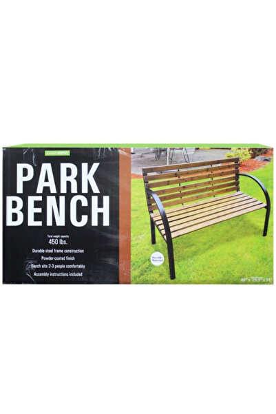 Generic Durable and Elegant Solid Wood and Steel Garden Bench