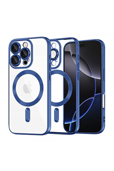 Apple Husa MagSafe pentru iPhone 16 Pro Max, Techsuit, Luxury Crystal, Albastra