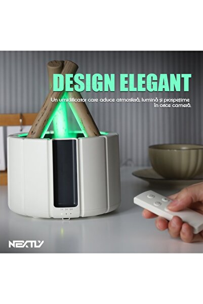 NEXTLY SereneGlow Aromatherapy Diffuser with USB-C, RGB Mood Lighting & Remote Control, 250ml