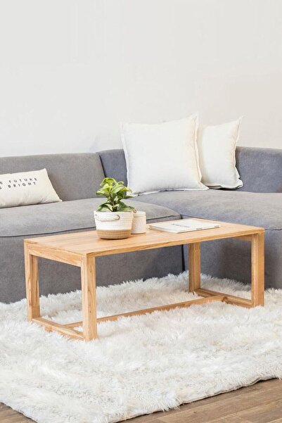 MFG AHŞAP Modern Orta Sehpa Masif Çam 80x40