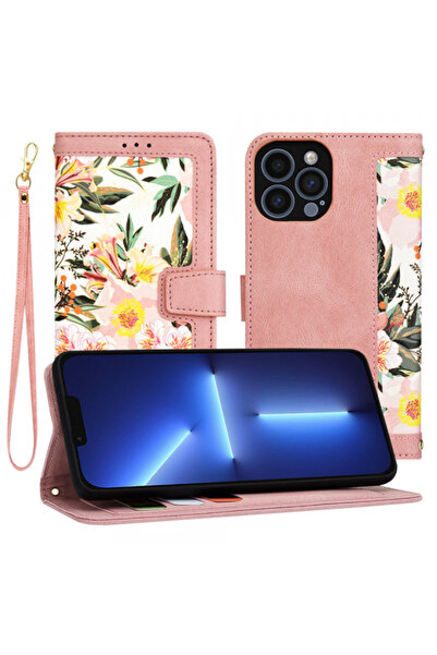 Apple Husa pentru iPhone 13 Pro Max, Techsuit, FlipCraft, Roz