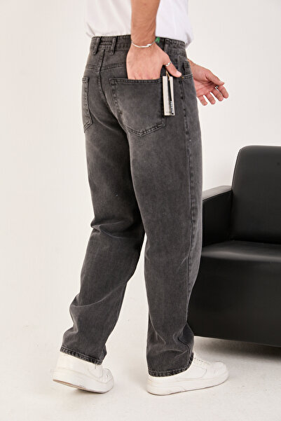 IMPOSING JNS Men's Baggy Fit Comfortable Fit Anthracite Jeans Trousers