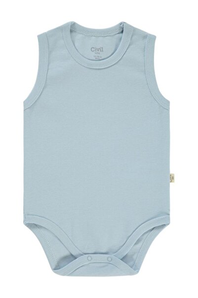 Civil Baby Organic 5-Pack Zero Sleeve 1-3 Years Snap Fastener Bodysuit - Blue 2-3 Years