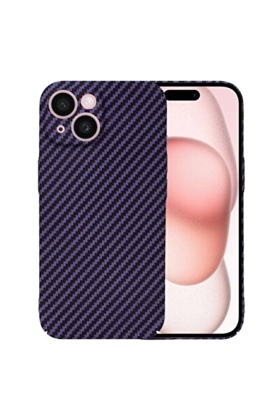 Techsuit Carcasă de telefon pentru Apple iPhone 15, Carbonite FiberShell, violet