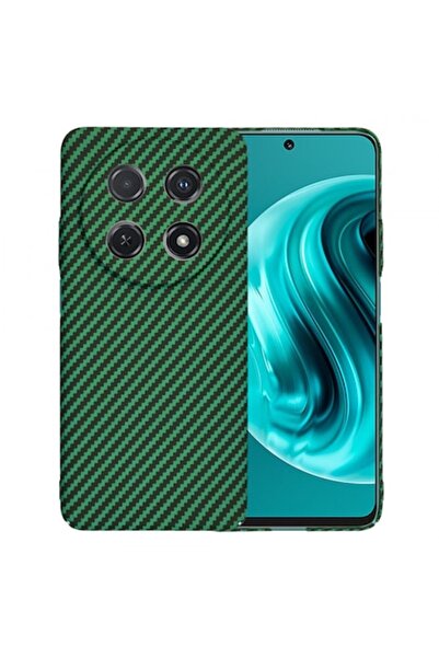 Stef's Cat Калъф за Huawei nova 13i / nova 12i, Карбонитова Фибро Обвивка, Зелен