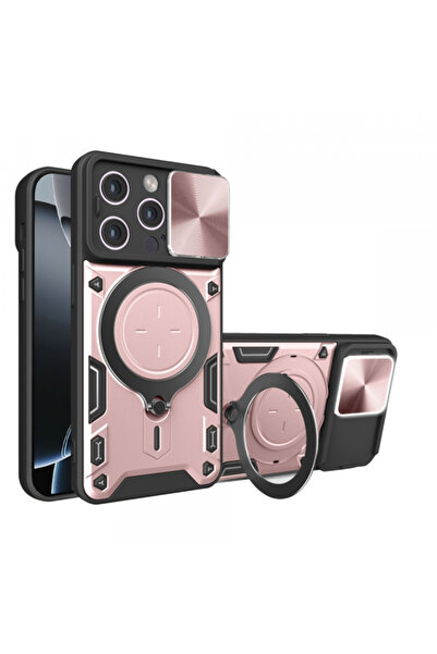 Apple Калъф за iPhone 16 Pro, Techsuit, CamGuard Pro, Розово злато