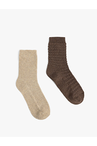 Koton Dokulu 2'li Soket Çorap Seti