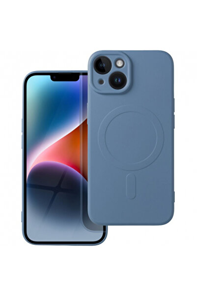 Apple Husa MagSafe pentru iPhone 14, OEM, Silicone Mag, Albastra