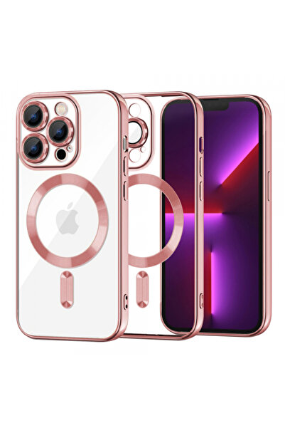 Apple Husa MagSafe pentru iPhone 13 Pro, Techsuit, Luxury Crystal, Roz