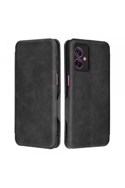Motorola Θήκη Moto G55, Techsuit, Safe Πορτοφόλι Plus, Μαύρη