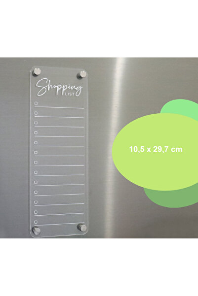 tsddekorasyon Notlu Manyetik Şeffaf Akrilik Shopping List Buzdolabı Düzenleyi...