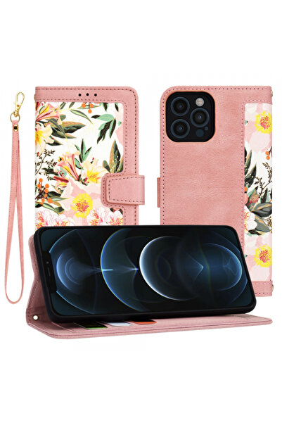 Apple Husa pentru iPhone 12 Pro Max, Techsuit, FlipCraft, Roz