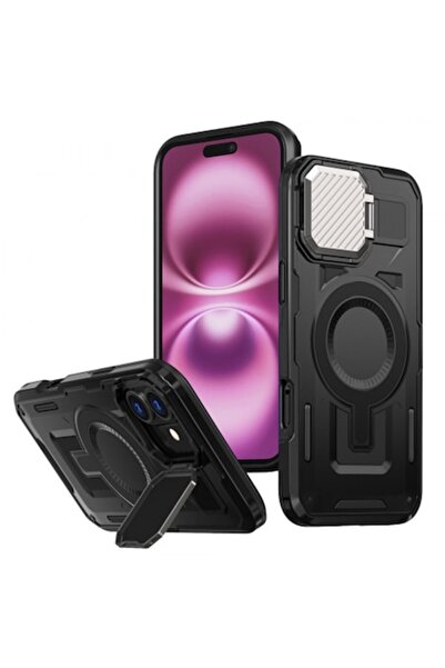 Stef's Cat Θήκη MagSafe για Apple iPhone 16 Plus, CamVault, Μαύρη