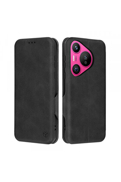 Huawei Husa pentru Pura 70, Techsuit, Safe Wallet Plus, Neagra