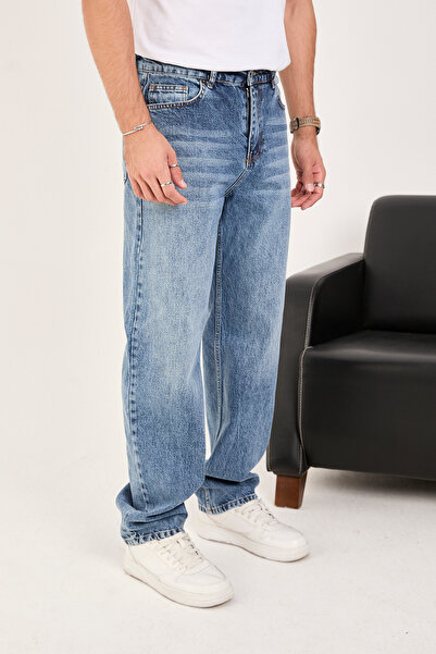 IMPOSING JNS Men's Baggy Fit Comfortable Fit Ice Blue Jeans Trousers