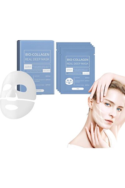 EELOHE 1 PC Pack Bio-Collagen Sheet Mask - Hydrating Anti-Wrinkle Face Masks
