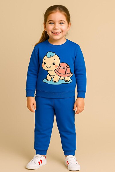 playwear Set de trening imprimat cu broasca țestoasă, pentru vârstele 3-4-5-6...