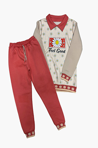 MODANINO Κοριτσίστικο σετ με τύπωμα με πέτρινη διακόσμηση, 3 κλωστές, επάνω κ...