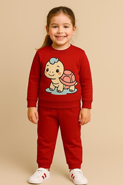 playwear Set de trening imprimat cu broasca țestoasă, pentru vârstele 3-4-5-6...