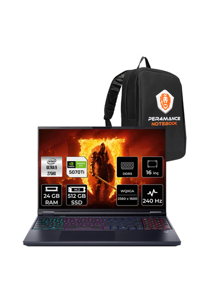 ACER Predator Helios Neo 16 AI Ultra 9 275HX 24GB 512GB SSD RTX5070Ti/12GB 17...