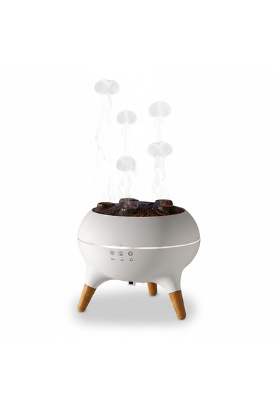 NEXTLY Jellyfish Ultrasonic Aroma Diffuser with RGB Light & Sound-Activated Mist, 250ml, White
