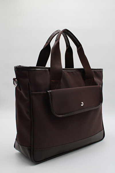 LASSO Women's Brown Large Size Satin Fabric Zipper Closure Snap Front Pocket ...