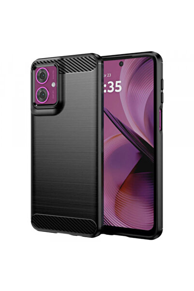 Motorola Θήκη Moto G55, Τεχνική στολή, Carbon, Μαύρο