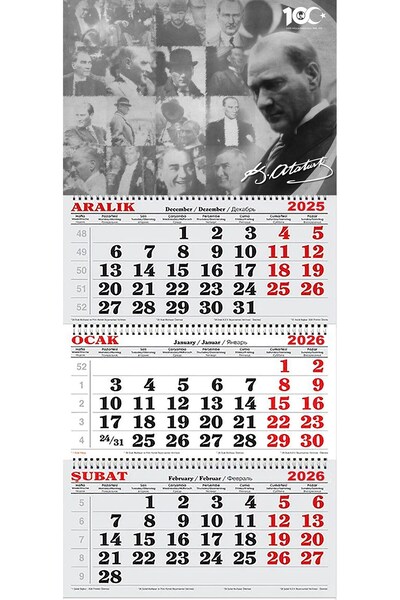 GENC DIJITAL BASKI 2026 Yılı Gemici Takvimi ---ATATÜRK'TEN PORTRE KARELER