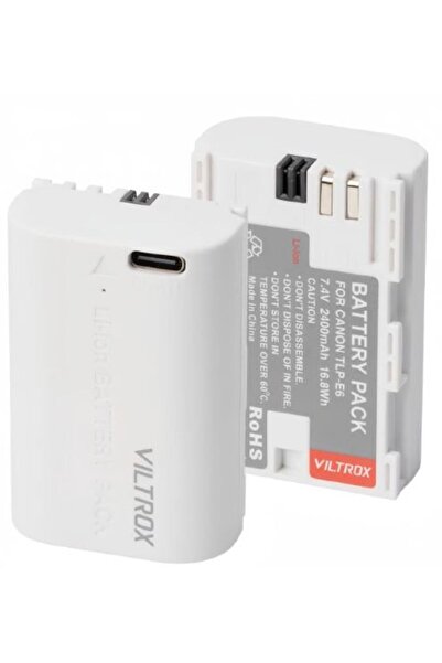 VILTROX Baterie TLP-E6 2400 mAh tip C pentru camere Canon